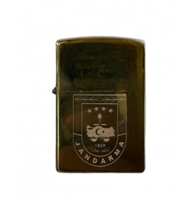 METAL ZİPPO ÇAKMAK GOLD JANDARMA LOGOLU